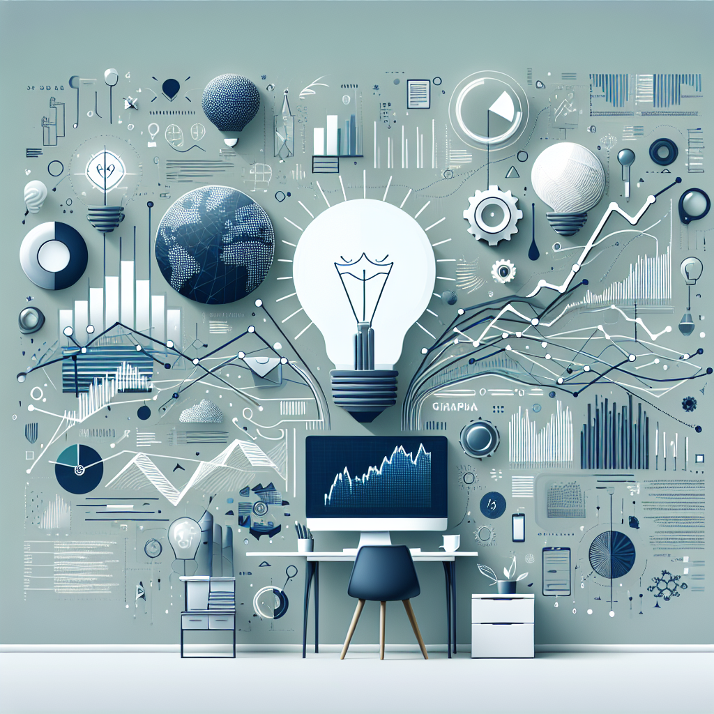 A clean, modern illustration depicting a sophisticated trading algorithm process, showcasing an abstract representation of ideas evolving into execution with elements like graphs, code snippets, and digital data streams.